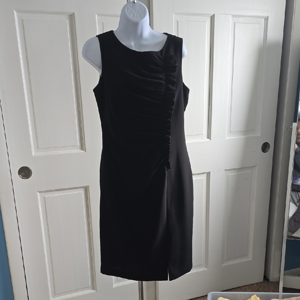 Calvin Klein Black Ruched Mini Dress